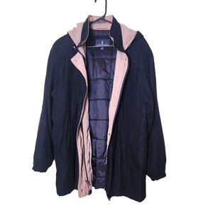 London Fog Hooded Coat Size XL